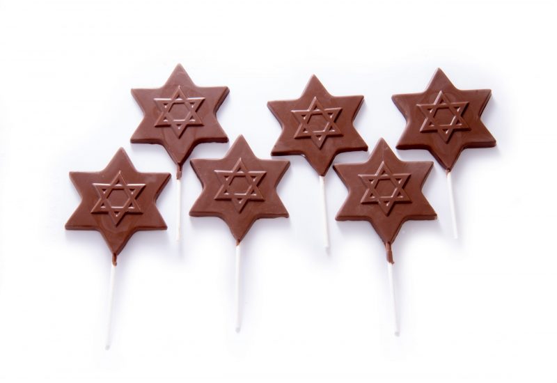 Chocolate Star of David Lollipop