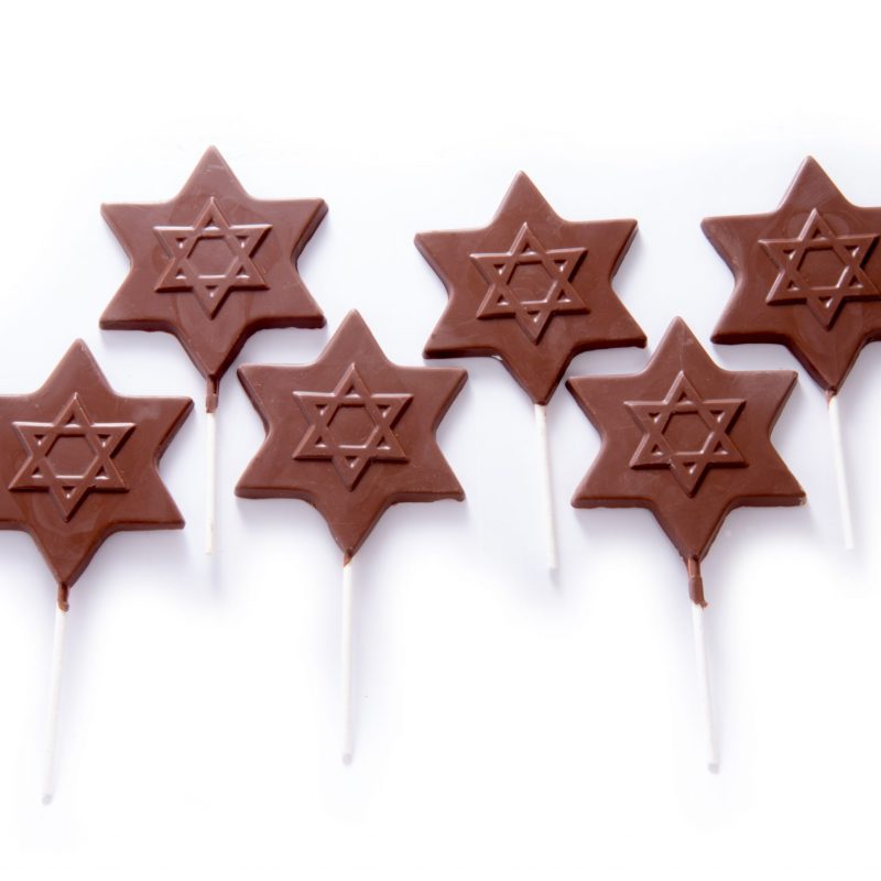 Chocolate Star of David Lollipop