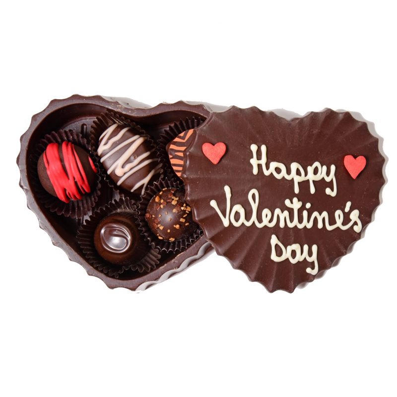 Edible Chocolate Heart Box with Truffles Medium