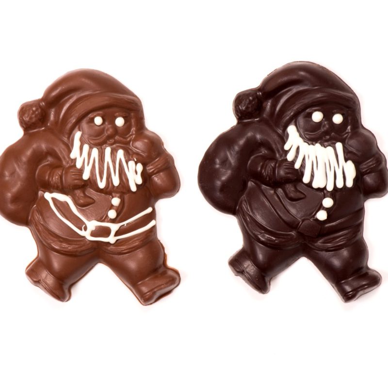 Flat Holiday Chocolate Santa