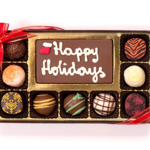 Chocolate Holiday Message Box (Medium)