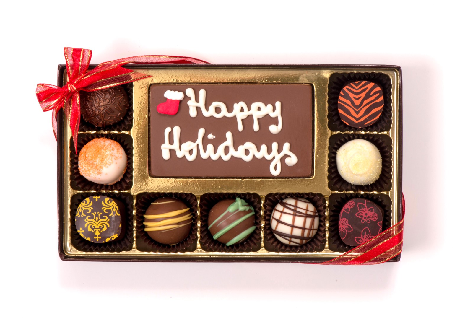 Chocolate Holiday Message Box (Medium)
