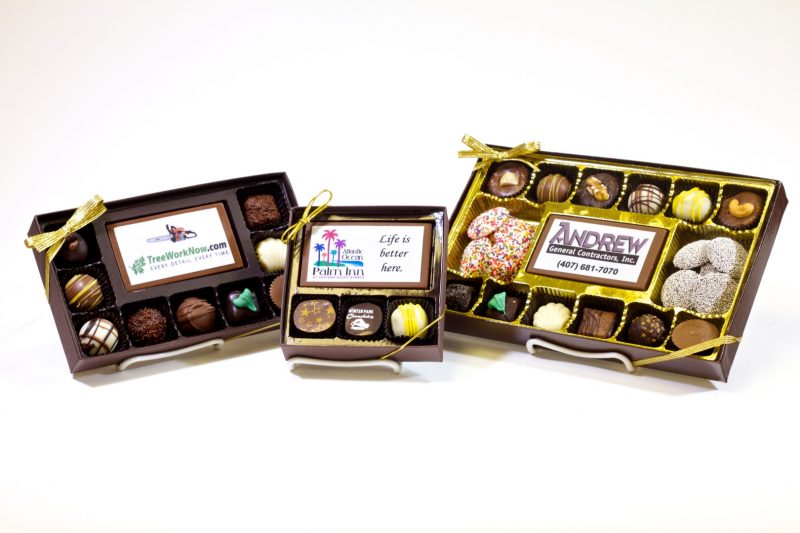 Chocolate Corporate Logo Boxes