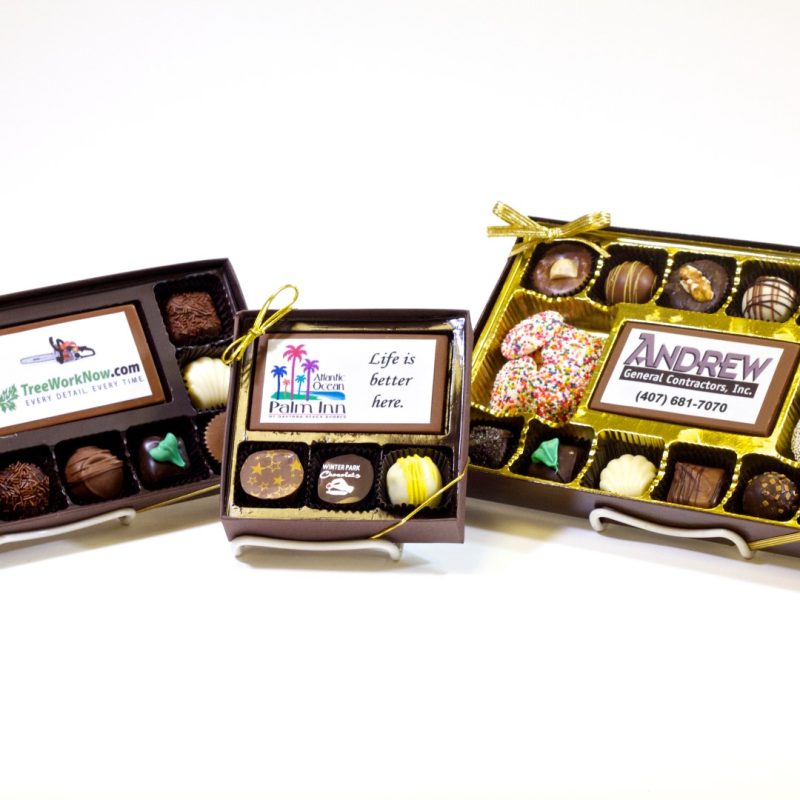 Chocolate Corporate Logo Boxes