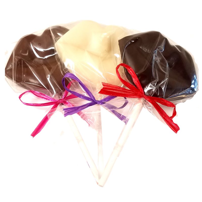 Valentines Chocolate Lips Lollipops