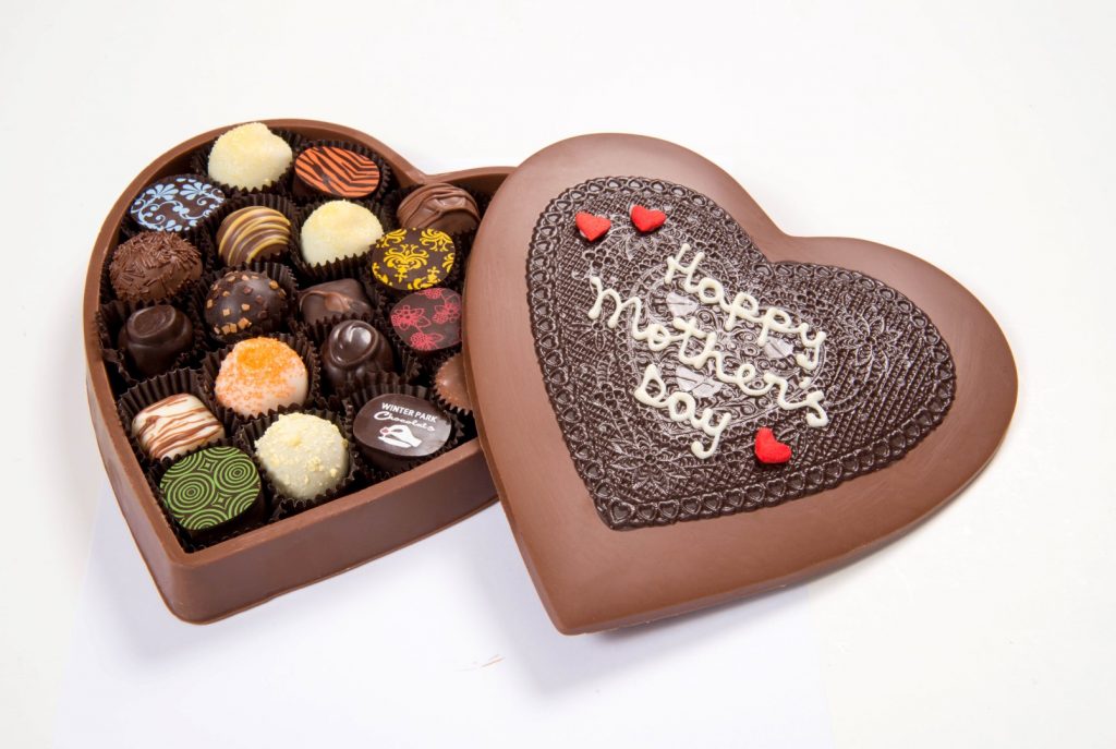 Mothers Day Edible Heart Shaped Chocolate Assorted Truffle