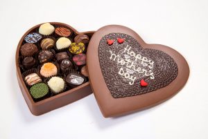 Mothers Day Edible Heart Shaped Chocolate Assorted Truffle Gift Box - Large