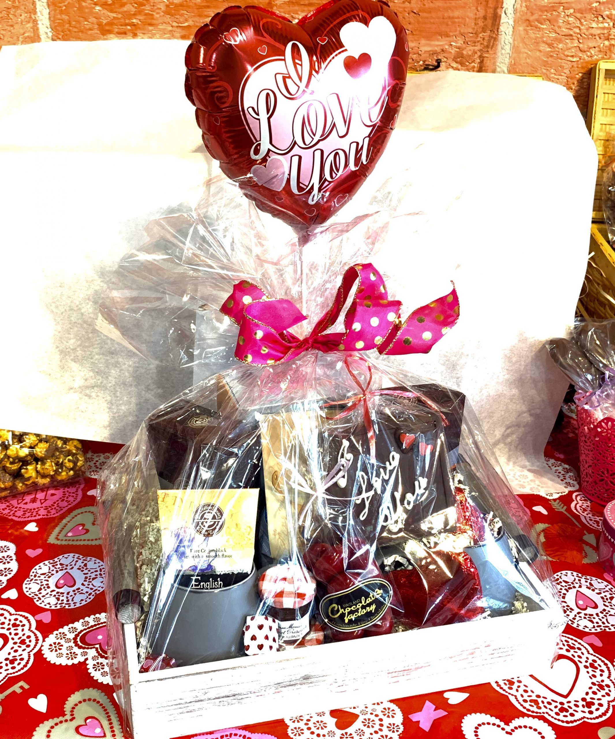 Premium Valentine Holiday Gift Basket - Maitland Chocolate Factory